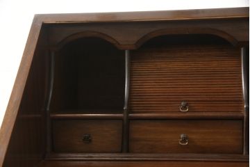 中古　イギリス高級家具　ロスジョン(ROSJOHN)　イギリス王室御用達　洗練されたデザインが美しいライティングビューロー(ワークデスク、在宅ワーク用、サイドチェスト)(R-058654)