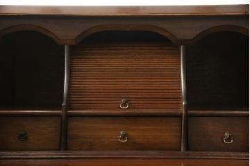 中古　イギリス高級家具　ロスジョン(ROSJOHN)　イギリス王室御用達　洗練されたデザインが美しいライティングビューロー(ワークデスク、在宅ワーク用、サイドチェスト)(R-058654)