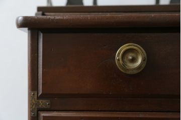 和製アンティーク　激レア!!　和田製作所　レトロな見た目がたまらない金庫小引き出し(金銭出納器、小物収納、卓上収納)(R-058666)
