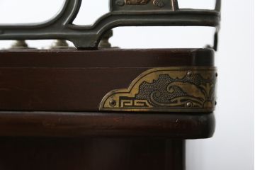 和製アンティーク　激レア!!　和田製作所　レトロな見た目がたまらない金庫小引き出し(金銭出納器、小物収納、卓上収納)(R-058666)