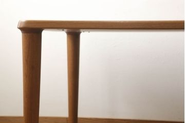 ジャパンビンテージ　日田工芸　チーク無垢材　無駄のないシンプルさが魅力的なダイニングテーブル(4人掛け、6人掛け、作業台、ヴィンテージ)(R-058679)