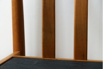 ジャパンヴィンテージ　チーク材　メンズライクスタイルの空間づくりに活躍する本革ダイニングチェア　(R-058684)