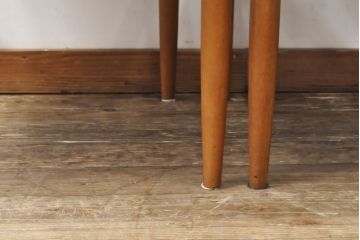 ビンテージ家具　ジャパンヴィンテージ　チーク材　メンズライクスタイルの空間づくりに活躍する本革ダイニングチェア2脚セット(レザー、椅子、イス)(R-058684)