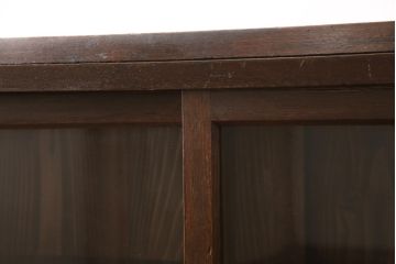 和製アンティーク　大正昭和初期　前面栗材　レトロな雰囲気を醸し出す収納棚(戸棚、サイドボード、サイドキャビネット、本箱、ブックケース)(R-058690)