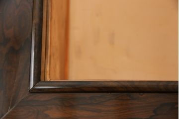中古　最高級　シャム柿(ジリコテ)材　無垢材　特徴的な木目が目を引く、大振りな囲炉裏テーブル(座卓、長火鉢、関西火鉢、木製火鉢)(R-058695)