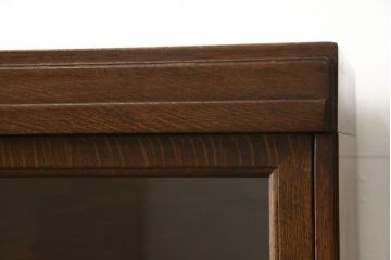 イギリスアンティーク　オーク材　シンプルでスッキリとしたデザインが素敵なスタッキングブックケース(本箱、本棚、書棚、収納棚、キャビネット)(R-058703)