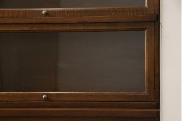 イギリスアンティーク　オーク材　シンプルでスッキリとしたデザインが素敵なスタッキングブックケース(本箱、本棚、書棚、収納棚、キャビネット)(R-058703)