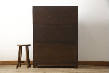 イギリスアンティーク　オーク材　シンプルでスッキリとしたデザインが素敵なスタッキングブックケース(本箱、本棚、書棚、収納棚、キャビネット)(R-058703)