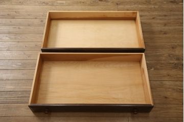 中古　松本民芸家具　洋服タンスをリメイク!脚付き下駄箱(靴箱、収納棚、戸棚、キャビネット)(R-058704)