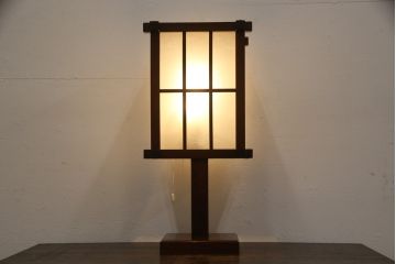 中古　美品　希少!絶版品　駿河民芸　情緒あふれる和の空間演出におすすめな行灯(行燈、照明、スタンド)(R-058708)