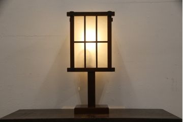 中古　美品　希少!絶版品　駿河民芸　情緒あふれる和の空間演出におすすめな行灯(行燈、照明、スタンド)(R-058708)