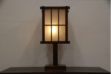中古　美品　希少!絶版品　駿河民芸　情緒あふれる和の空間演出におすすめな行灯(行燈、照明、スタンド)(R-058708)