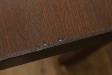 イギリスビンテージ　オーク材　X型の脚が目を引く、カントリースタイルの空間づくりにおすすめのダイニングテーブル(ヴィンテージ)(R-058709)