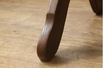 イギリスビンテージ　オーク材　X型の脚が目を引く、カントリースタイルの空間づくりにおすすめのダイニングテーブル(ヴィンテージ)(R-058709)