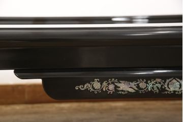 中古　美品　まるで美術品のような螺鈿細工が美しい漆塗り座卓(ローテーブル)(R-058710)