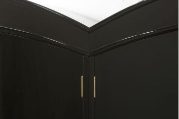 中古　最高級　美術家具　香川漆器　総漆塗り　ひょうたん透かし入り　アーチ状のデザインと雅やかな漆絵が空間に華やぎをもたらす二連和箪笥(定価約500万円)(和タンス、着物箪笥、和服箪笥、ワードローブ、桐たんす、桐箪笥)(R-058717)