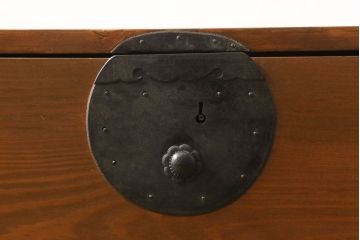 和製アンティーク　ヒノキ材　春慶塗(しゅんけいぬり)　飛騨高山　上品な佇まいが美しい高山衣装箪笥・下段(衣装タンス、和箪笥、チェスト、引き出し、時代箪笥)(R-058723)