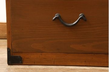 和製アンティーク　ヒノキ材　春慶塗(しゅんけいぬり)　飛騨高山　上品な佇まいが美しい高山衣装箪笥・下段(衣装タンス、和箪笥、チェスト、引き出し、時代箪笥)(R-058723)