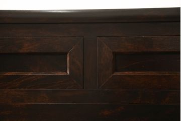 中古　松本民芸家具　ドレッシングチェスト　リメイク　直線的なデザインがシンプルモダンなサイドチェスト(サイドボード、引き出し)(R-058730)