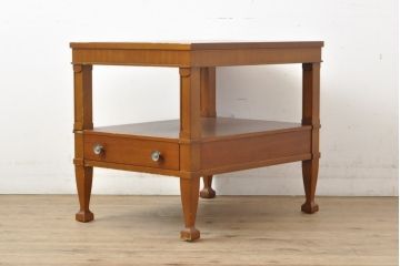 中古　DREXEL HERITAGE(ドレクセルヘリテイジ)　Triune(トライユン)シリーズ　すっきりした佇まいのエンドテーブル(定価約21万円)(サイドテーブル、飾り台)(R-058732)