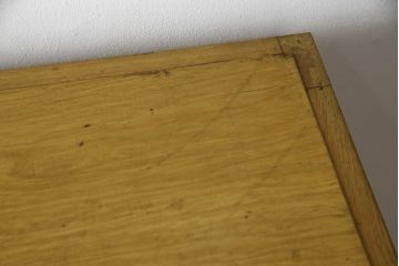 和製アンティーク　前面ナラ材　ダイヤガラス　レトロな雰囲気ただよう本箱(本棚、ブックケース、戸棚、収納棚、キャビネット)(R-058756)