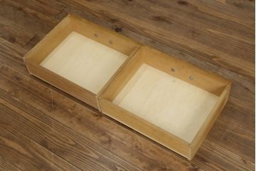 和製アンティーク　前面ナラ材　ダイヤガラス　レトロな雰囲気ただよう本箱(本棚、ブックケース、戸棚、収納棚、キャビネット)(R-058757)