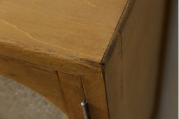 和製アンティーク　前面ナラ材　ダイヤガラス　レトロな雰囲気ただよう本箱(本棚、ブックケース、戸棚、収納棚、キャビネット)(R-058757)
