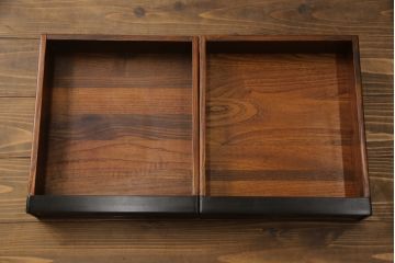 中古　未使用新古品　ニレ材　2wayでフレキシブルに使える囲炉裏テーブル(ダイニングテーブル、火鉢、リビングテーブル)(R-058772)