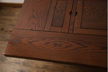 中古　未使用新古品　ニレ材　2wayでフレキシブルに使える囲炉裏テーブル(ダイニングテーブル、火鉢、リビングテーブル)(R-058772)