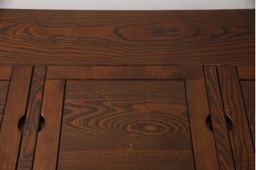 中古　未使用新古品　ニレ材　2wayでフレキシブルに使える囲炉裏テーブル(ダイニングテーブル、火鉢、リビングテーブル)(R-058772)