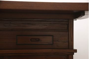 中古　未使用新古品　ニレ材　2wayでフレキシブルに使える囲炉裏テーブル(ダイニングテーブル、火鉢、リビングテーブル)(R-058772)