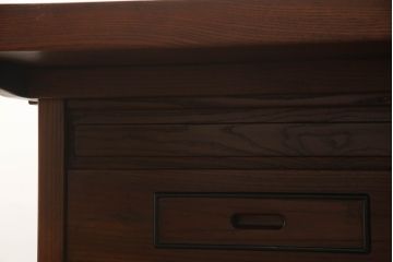 中古　未使用新古品　ニレ材　2wayでフレキシブルに使える囲炉裏テーブル(ダイニングテーブル、火鉢、リビングテーブル)(R-058772)