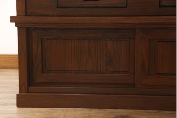 中古　未使用新古品　ニレ材　2wayでフレキシブルに使える囲炉裏テーブル(ダイニングテーブル、火鉢、リビングテーブル)(R-058772)