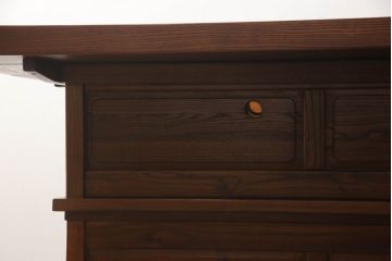 中古　未使用新古品　ニレ材　2wayでフレキシブルに使える囲炉裏テーブル(ダイニングテーブル、火鉢、リビングテーブル)(R-058772)