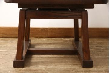 中古　未使用新古品　ニレ材　和モダンな雰囲気を醸し出す回転チェア(ダイニングチェア、板座チェア、アームチェア)(R-058774)