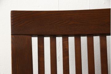 中古　未使用新古品　ニレ材　和モダンな雰囲気を醸し出す回転チェア(ダイニングチェア、板座チェア、アームチェア)(R-058775)