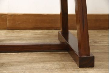 中古　未使用新古品　ニレ材　和モダンな雰囲気を醸し出す回転チェア(ダイニングチェア、板座チェア、アームチェア)(R-058775)