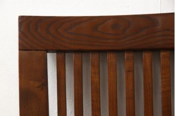 中古　未使用新古品　ニレ材　和モダンな雰囲気を醸し出す回転チェア(ダイニングチェア、板座チェア、アームチェア)(R-058776)