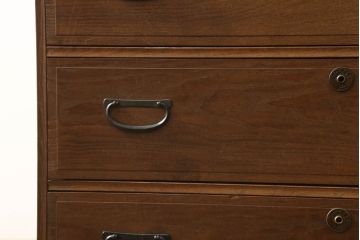 和製アンティーク　前面欅(ケヤキ)材　シンプルで取り入れやすい衣装箪笥(チェスト、時代箪笥、和タンス、引き出し)(R-058787)
