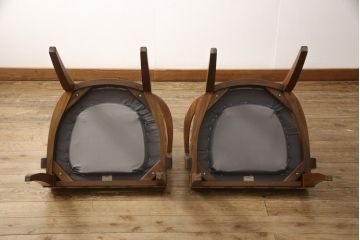 中古　DREXEL HERITAGE(ドレクセルヘリテイジ)　TRIUNE(トライユン)　気品ある美しさが魅力的なアームチェア2脚セット(ダイニングチェア、椅子、イス)(R-058801)