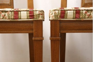 中古　DREXEL HERITAGE(ドレクセルヘリテイジ)　TRIUNE(トライユン)　リゾート風インテリアにもおすすめ!エレガントなダイニングチェア2脚セット(サイドチェア、椅子、イス)(R-058802)