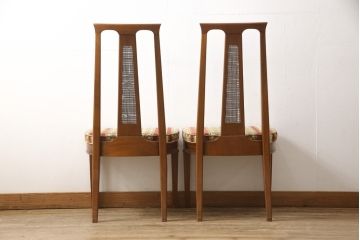 中古　DREXEL HERITAGE(ドレクセルヘリテイジ)　TRIUNE(トライユン)　リゾート風インテリアにもおすすめ!エレガントなダイニングチェア2脚セット(サイドチェア、椅子、イス)(R-058802)