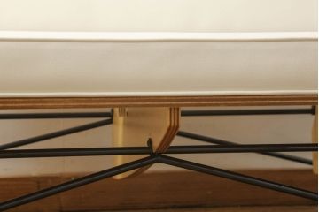 中古　美品　DWARF(ドワーフ)　MEISTER(マイスター)　MS2 Sofa　座面の生地と合板、スチールの異素材の組み合わせがお洒落な2シーター(2人掛けソファ、2P、二人掛け)(定価約23万円)(R-058805)