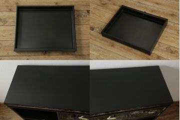 中古　美品　高級民芸家具　華やかな孔雀の螺鈿(らでん)細工が目を引く飾り棚(定価約90万円)(収納棚、戸棚、茶棚)(R-058808)