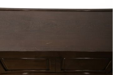 中古　鉄刀木(タガヤサン)　和モダンな雰囲気を醸し出す水屋箪笥サイドボード(キャビネット、食器棚、戸棚、収納棚)(R-058824)