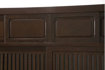 中古　鉄刀木(タガヤサン)　和モダンな雰囲気を醸し出す水屋箪笥サイドボード(キャビネット、食器棚、戸棚、収納棚)(R-058824)