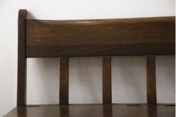 中古　オーク材　柏木工(KASHIWA)　WILDERNESS(ウィルダネス)　木の温かみを感じられる2人掛けベンチ(定価約14万円)(長椅子、板座チェア)(R-058826)