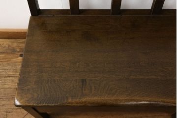 中古　美品　オーク材　柏木工(KASHIWA)　WILDERNESS(ウィルダネス)　木の温かみを感じられるベンチ(板座チェア)(R-058827)