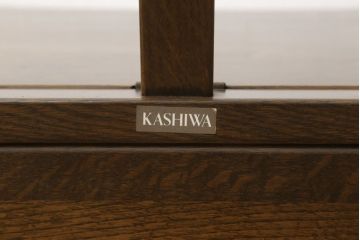 中古　美品　オーク材　柏木工(KASHIWA)　WILDERNESS(ウィルダネス)　木の温かみを感じられるベンチ(板座チェア)(R-058827)