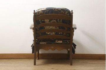 中古　美品　飛騨産業　キツツキ　穂高シリーズ　シックでエレガントな雰囲気ただよう1人掛けソファ(アームチェア、一人掛け)(R-058828)